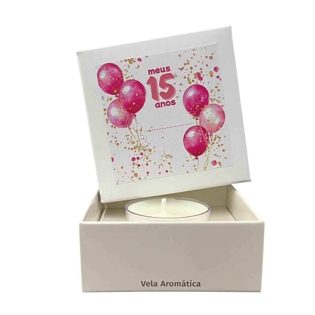 6 Lembrancinhas Aniversário 15 anos Vela Aromática Lavanda