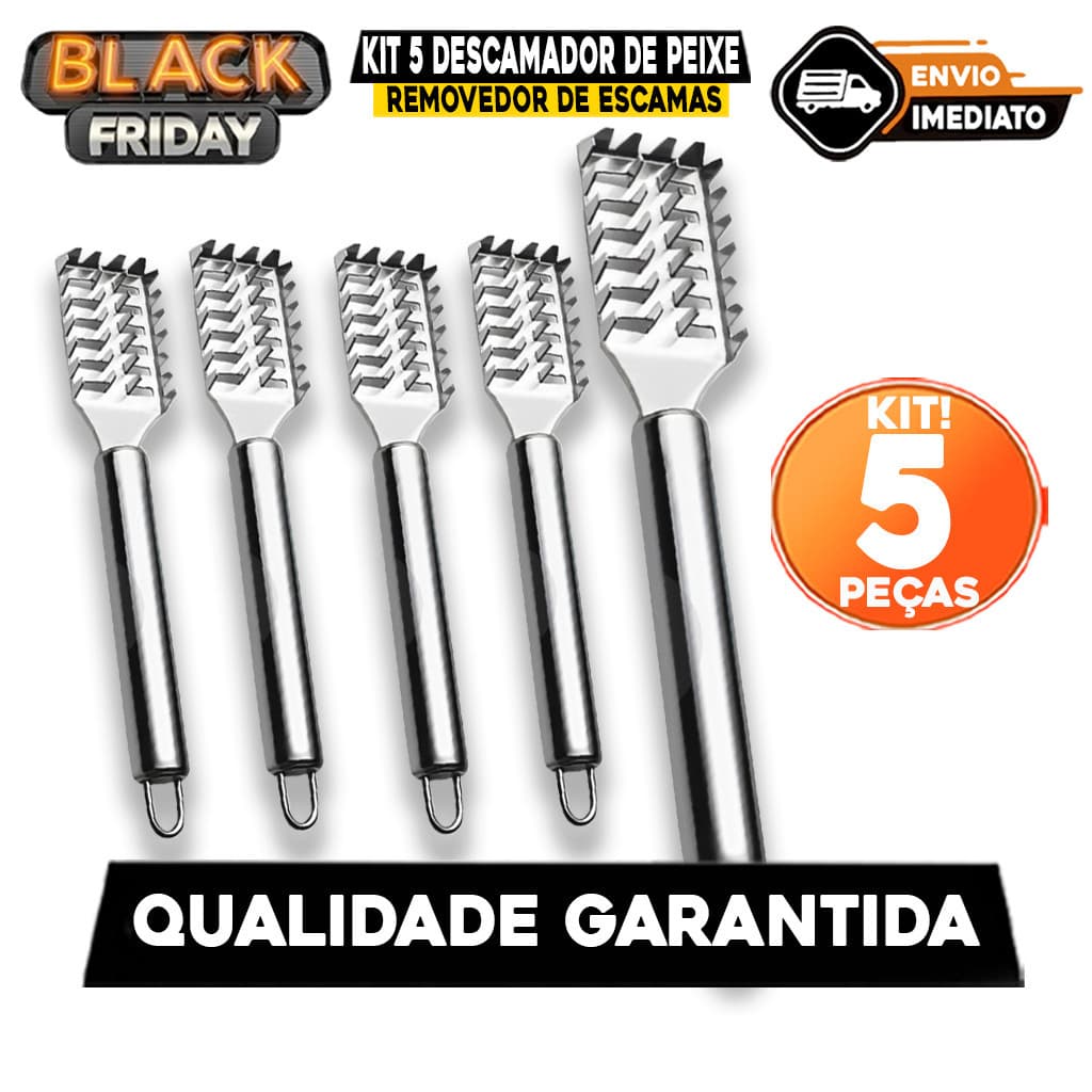 Descamador de Peixe Removedor de Escamas Escamador Inox Pesca