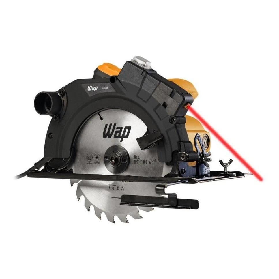 Serra de Circular 7.1/4" ESC 1500W com Guia a Laser e Base de Ajuste até 45° 127V