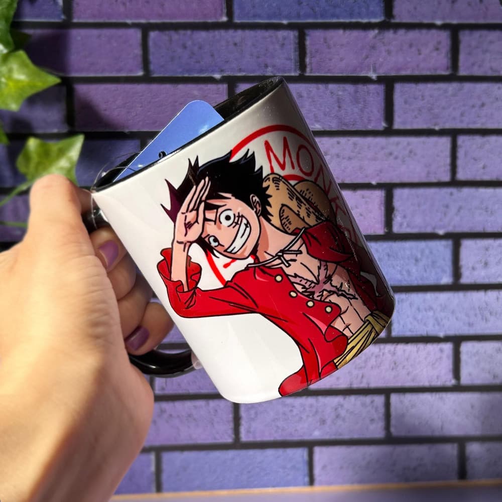 Caneca One Piece Luffy Pop Zona Criativa 350ml Cerâmica Licenciada