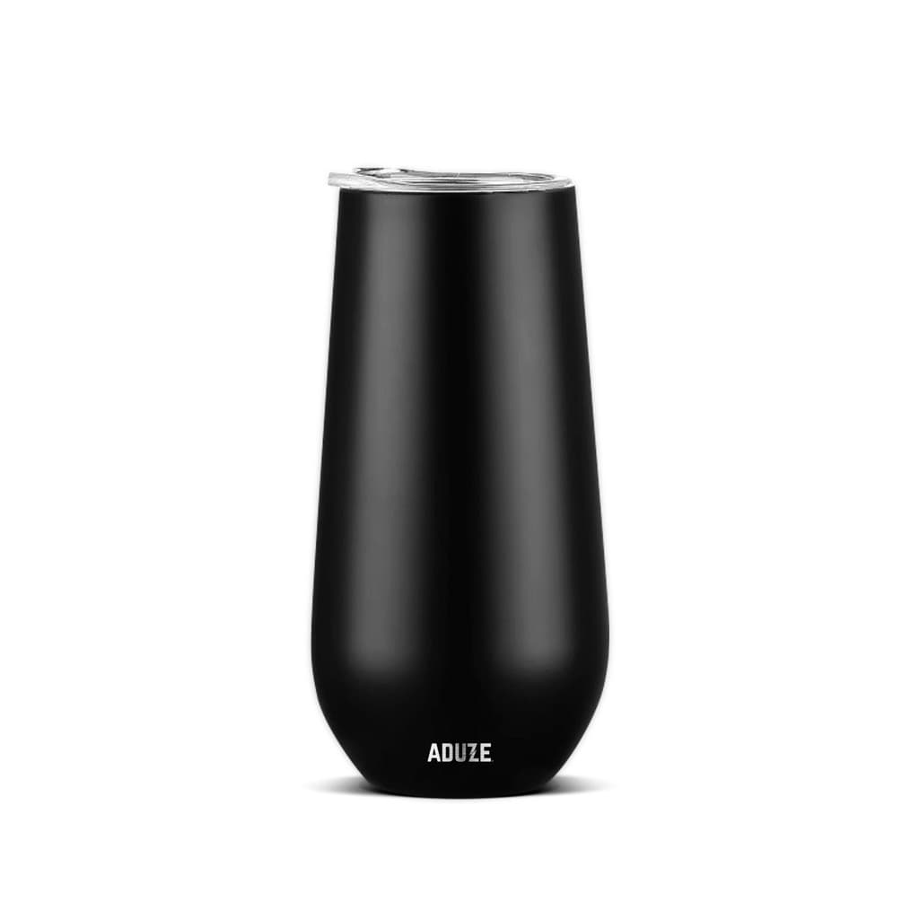Copo Taça Térmica Aduze Champagne Espumante Preto 150ml