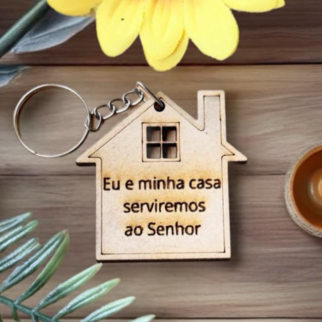 Chaveiro Casa MDF 50 UNIDADES, lembrancinhas, família, casamento