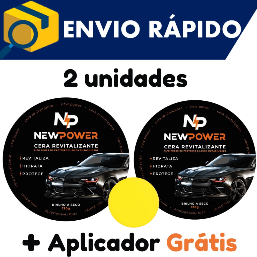 Cera Revitalizadora de Plástico New Power - Produto Oficial 2 Unidades Excelente Resultado