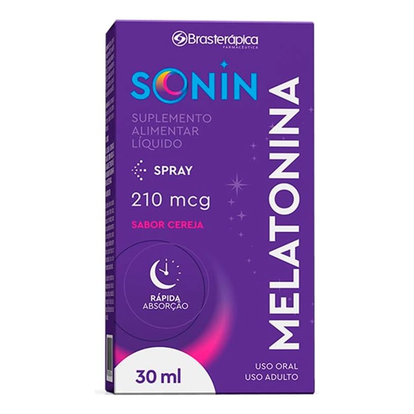 Sonin Melatonina 30ml Brasterápica Sabor Cereja Cereja