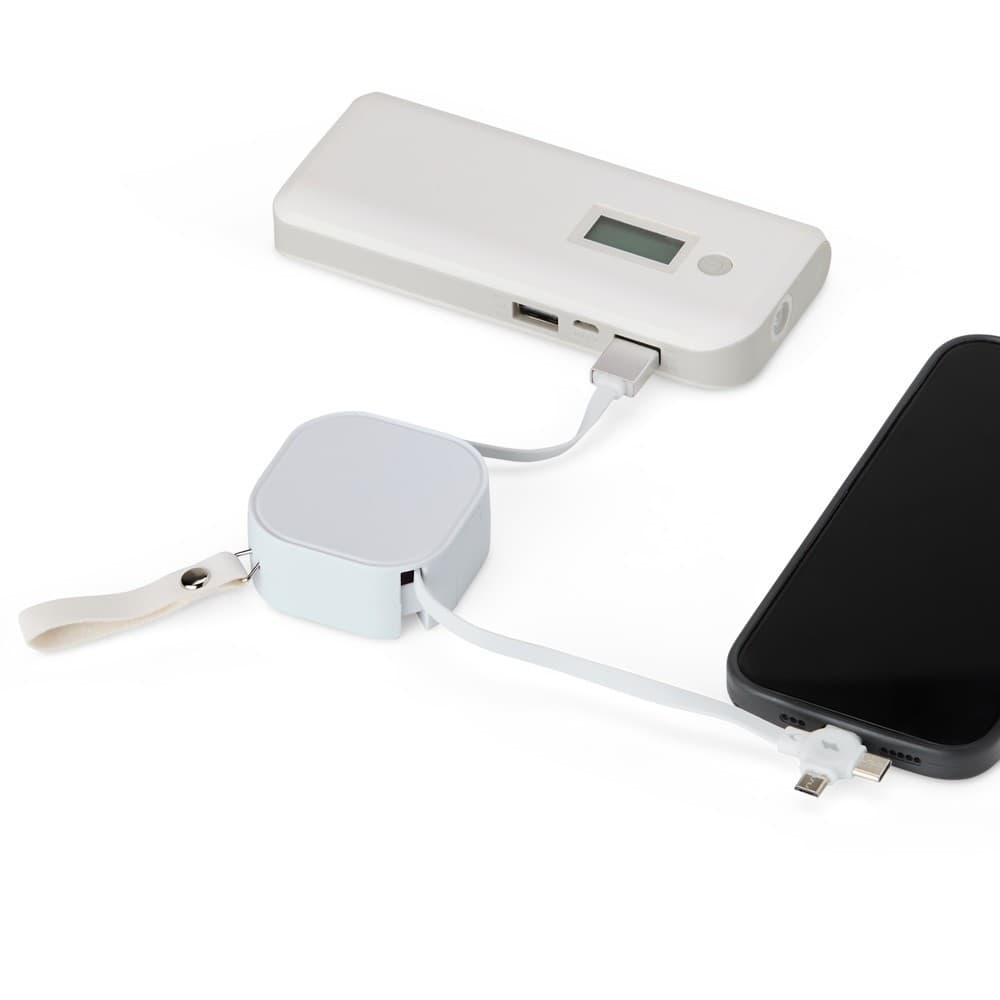 Cabo USB Retrátil 3 em 1 Entradas Lightning iPhone  V8 Android  Tipo C Android