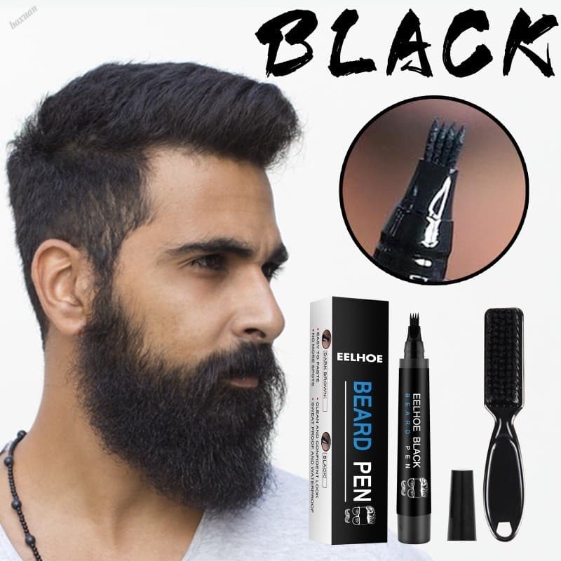 Novidade Kit de caneta de enchimento para barba à prova d'água/Reparação da forma da barba masculina  / melhorar o cabelo facial impermeável