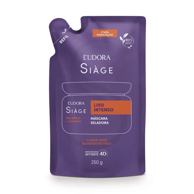 Refil máscara capilar Siàge LISO INTENSO 250g - Eudora