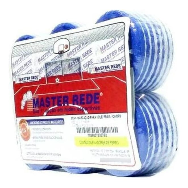 Kit Marcação Volei De Praia Areia Campo Com Fixadores -azul Cor Azul