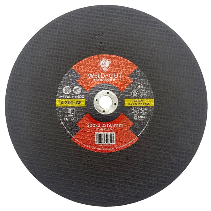 Disco de Corte 12" para Aço Carbono e Inox 300 x 3,2 x 19mm SC Weld PRO 7012