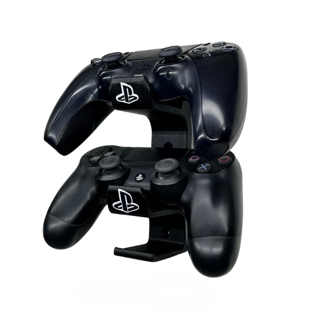 Suporte Apoio De Mesa/ Parede Para 2 Controles Compatível Com Playstation, Ps4, Ps5, Dualsense, Xbox One, Nintendo Na Vertical