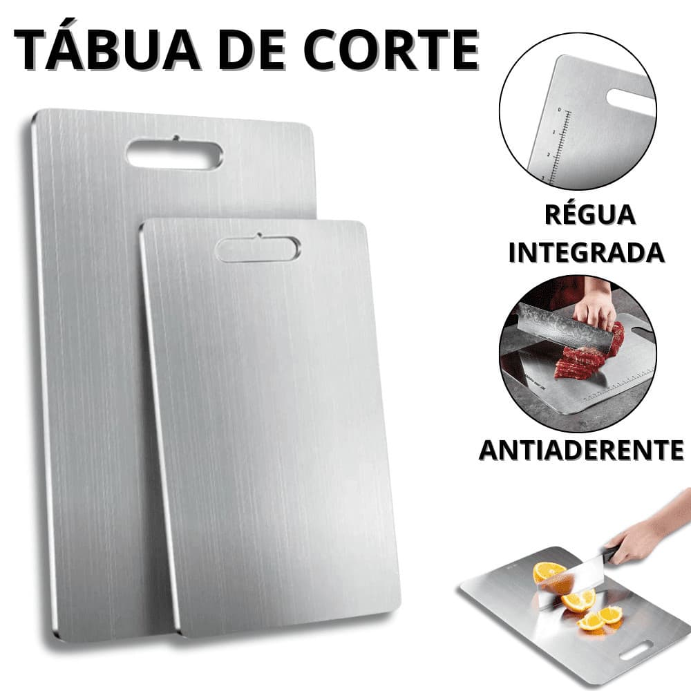 Tabua De Carne Inox Tábua De Corte Antibacteriana Taboa De Cozinha Grande Antiderrapante Legumes