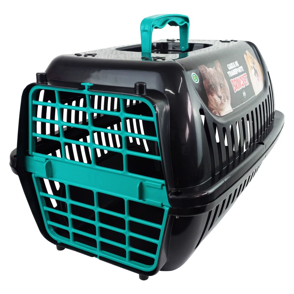 CAIXA DE TRANSPORTE N2 PREMIUM - PRETO COM VERDE TIFANY