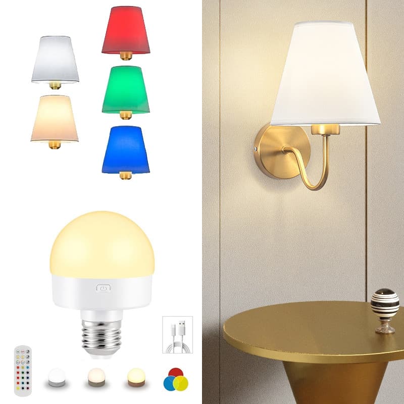 CIMI Arandela Sem Fio Recarregável Led Moderno Nordic Luminária De Parede Para Quarto / Sala De Estar/Escadaria