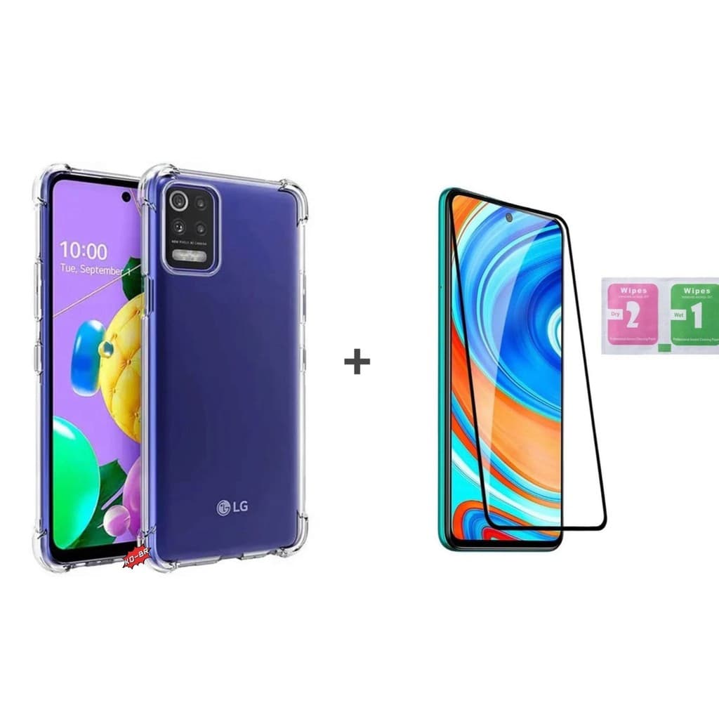 Capinha Para LG K42 / K52 / K62 / K62PLUS Anti Impacto Transparente + película Vrido 3D / 9D