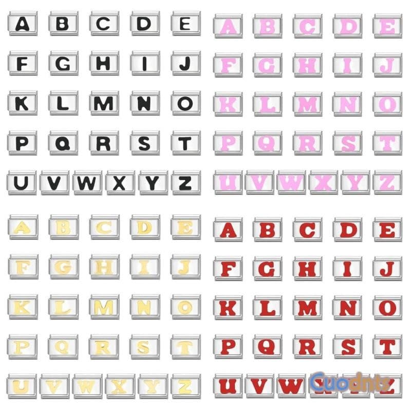 26 Letras Az Italiano Charme Links Para Pulseiras Nova Moda Pulseira Amigo Família DIY Módulo Italianos Caber 9mm Jóias De Aço Inoxidável Fazendo