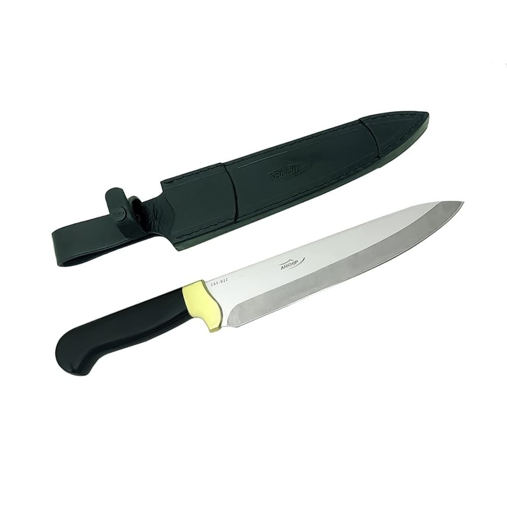 Faca Churrasco e Cozinha Arkhip Chef Cook 9'' Cabo Acrílico Bainha