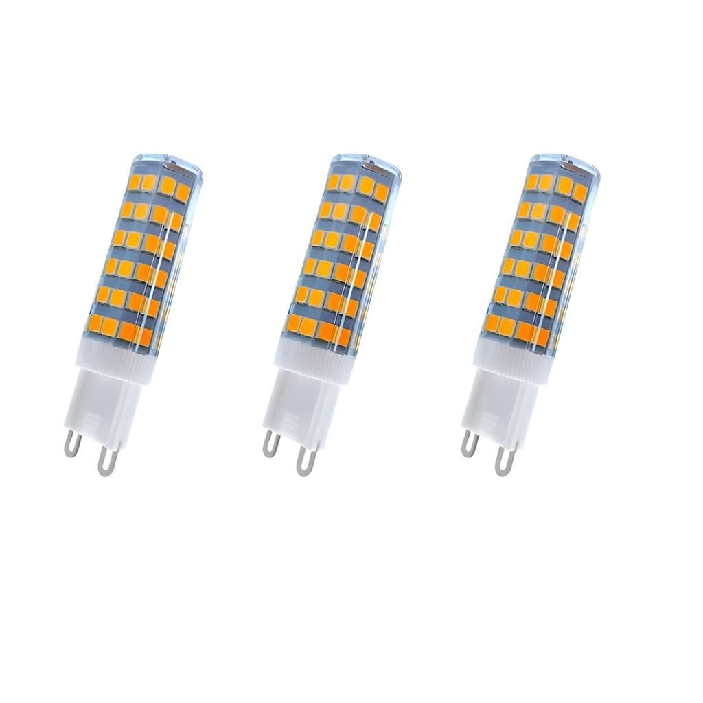 Kit 3 lampadas led g9 7w bivolt 3000k branco quente