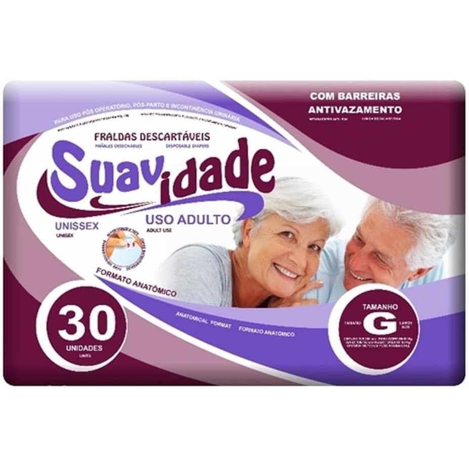 FRALDA DESCARTAVEL SUAVIDADE GERIATRICA G C/30 UND