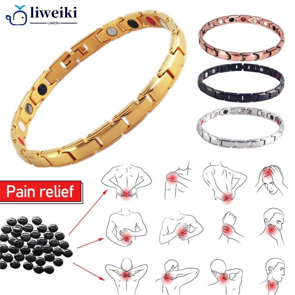 LIWEIKI Feminino Terapia Magnética Ímã Pulseira Retro Criativo Perda De Peso Sono Ajuda C8N8