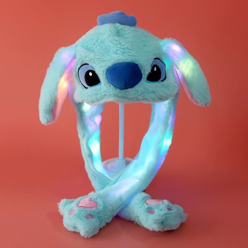 Chapéu de ponto orelhas em movimento luminoso LED ponto Airbag boné luminoso orelha chapéu