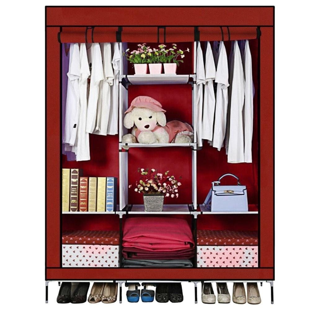 GUARDA ROUPA GRANDE PORTATIL ARMARIO ARARA CABIDEIRO DOBRAVEL ROUPEIRO PRATELEIRAS SAPATEIRA