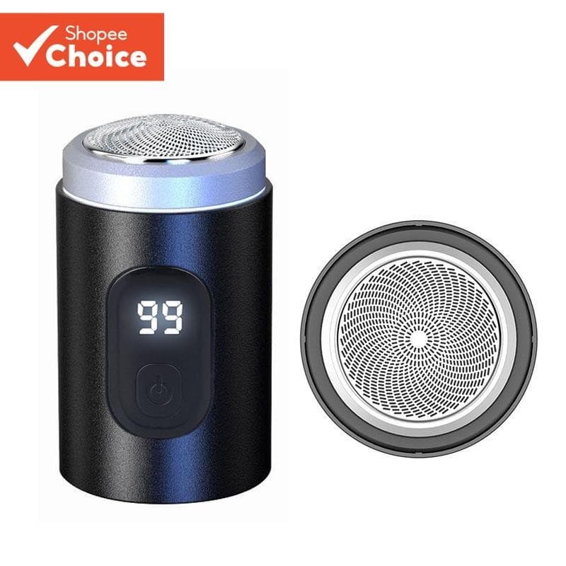 Barbeador Masculino Com Display LCD , MINI Elétrico Portátil Para Homens , Navalha De Barba Viagem , Aparador De Bolso R
