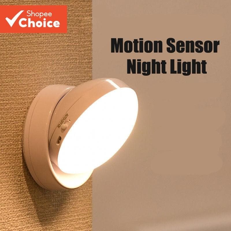 Luz Noturna LED , Carregamento USB , sensor De Movimento , Sucção Magnética , Indução Giratória , Lâmpada De Cabeceira A