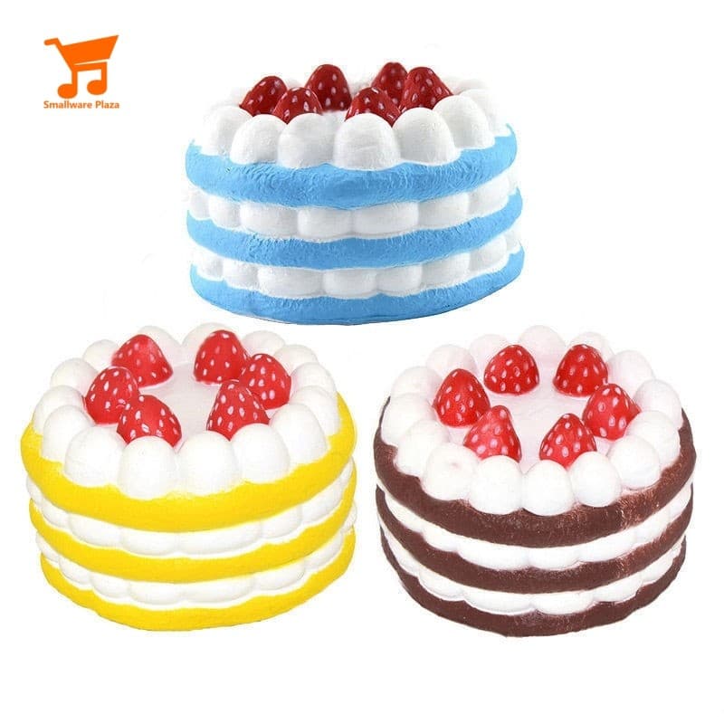 Bonito 11 Cm Jumbo Squishy Morango Bolo Perfumado Super Lento Subindo Divertido Brinquedo Infantil