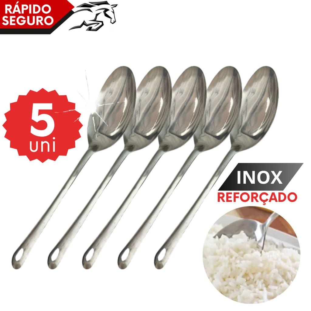 Colher Servir 25,4cm Inox Qualidade Premium Tamanho Ideal para Restaurante Cozinha Buffet