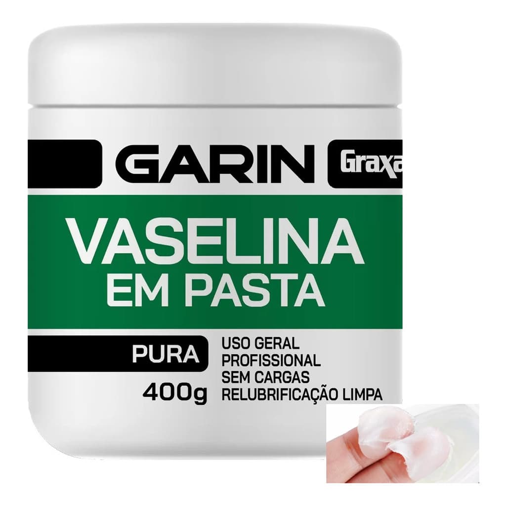 Vaselina em Pasta Garin 400g Lubrificante Multiuso Proteção Contra Umidade Corrosão Metais Plásticos Borrachas