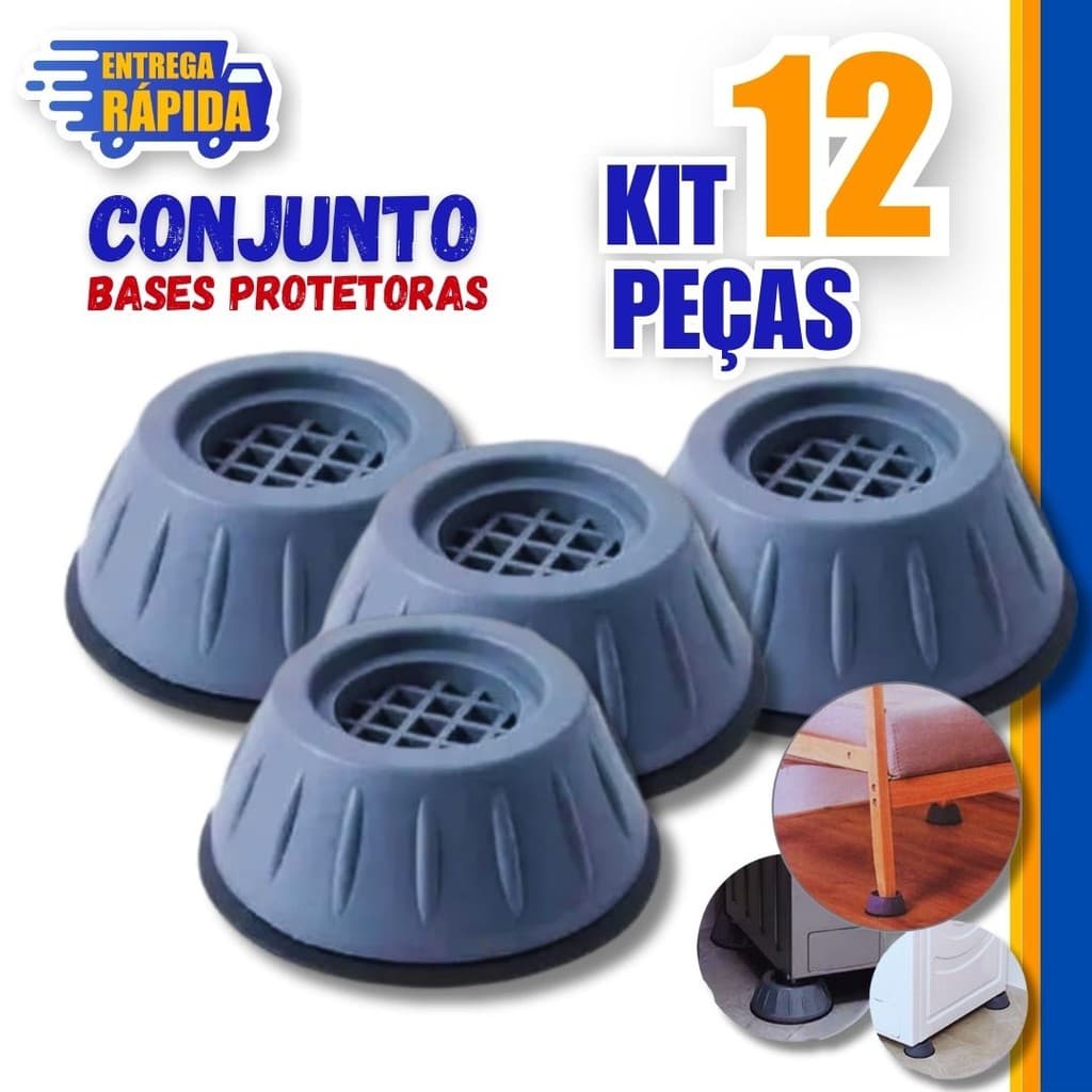 Base Protetora Pezinho Máquina Lavar 12/8/4 peças Fogão Geladeira Móveis Almofada Anti Vibração Suporte Base Nivelador