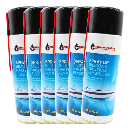 6 Unidades Silicone Náutico Paulista 300 Ml Spray Flybridge