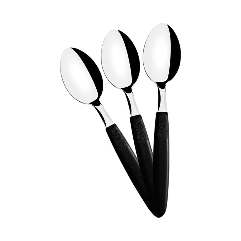 KIT - 12 Colheres de Chá Ipanema Com Lâmina em Aço Inox Cabo Preto CCPTOP - Tramontina