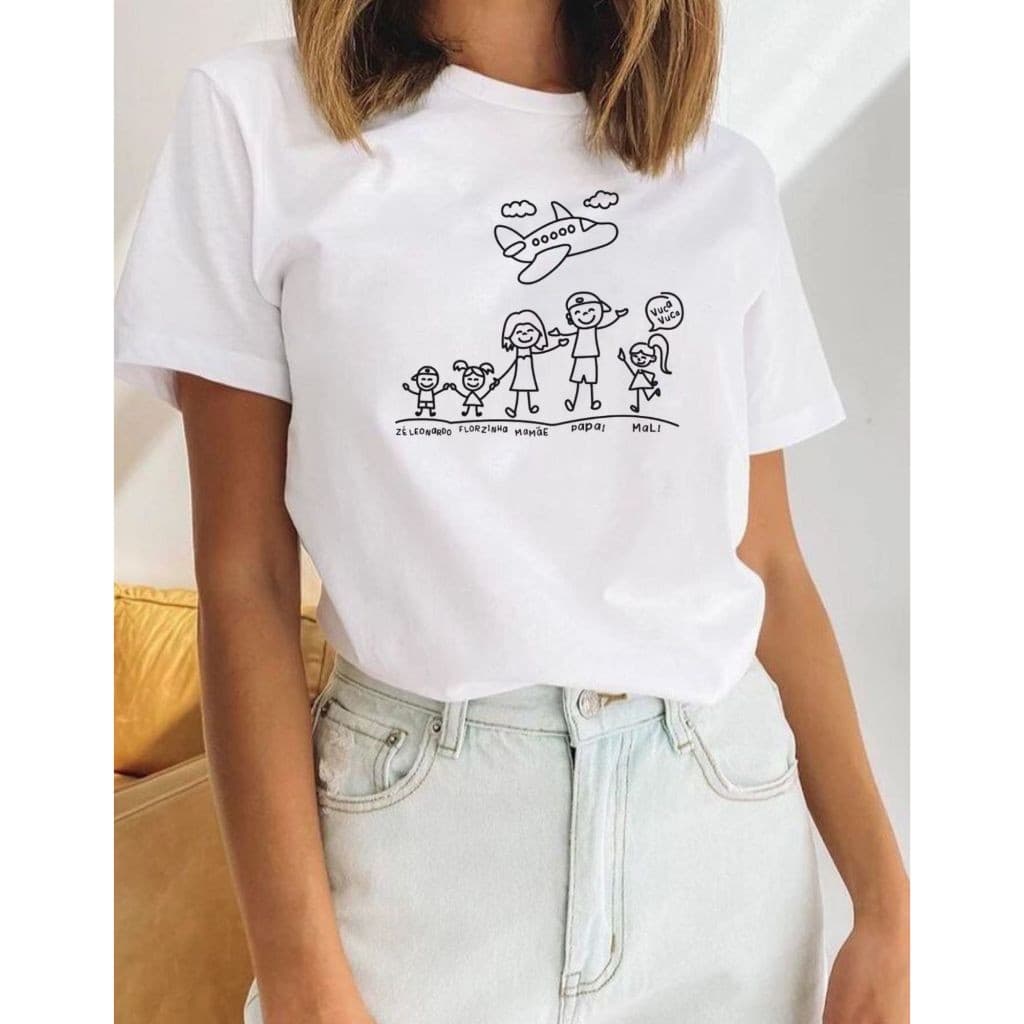Camiseta Família Virgínia Avião 100% Algodão Camisa Influencier Digital Envio Rápido