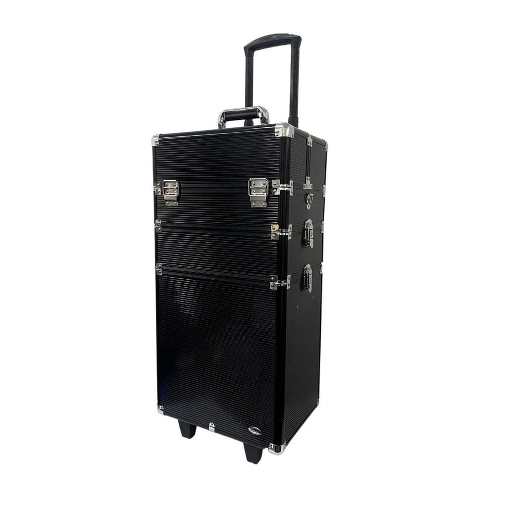 MALETA CARRINHO RUBYS 3 ANDARES E 2 RODINHAS PRETA FS-1206C