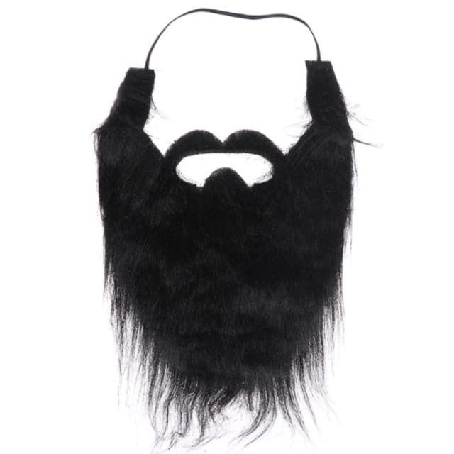 Disfarce Barba Longa com Bigode Fantasia Lenhador Barbudo Cosplay Diversão