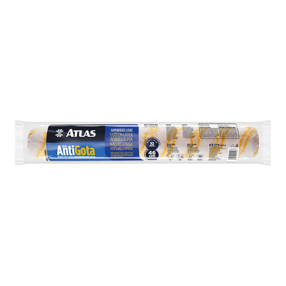 Rolo Antigota 46cm Duplo Big para Pintura Profissional Atlas