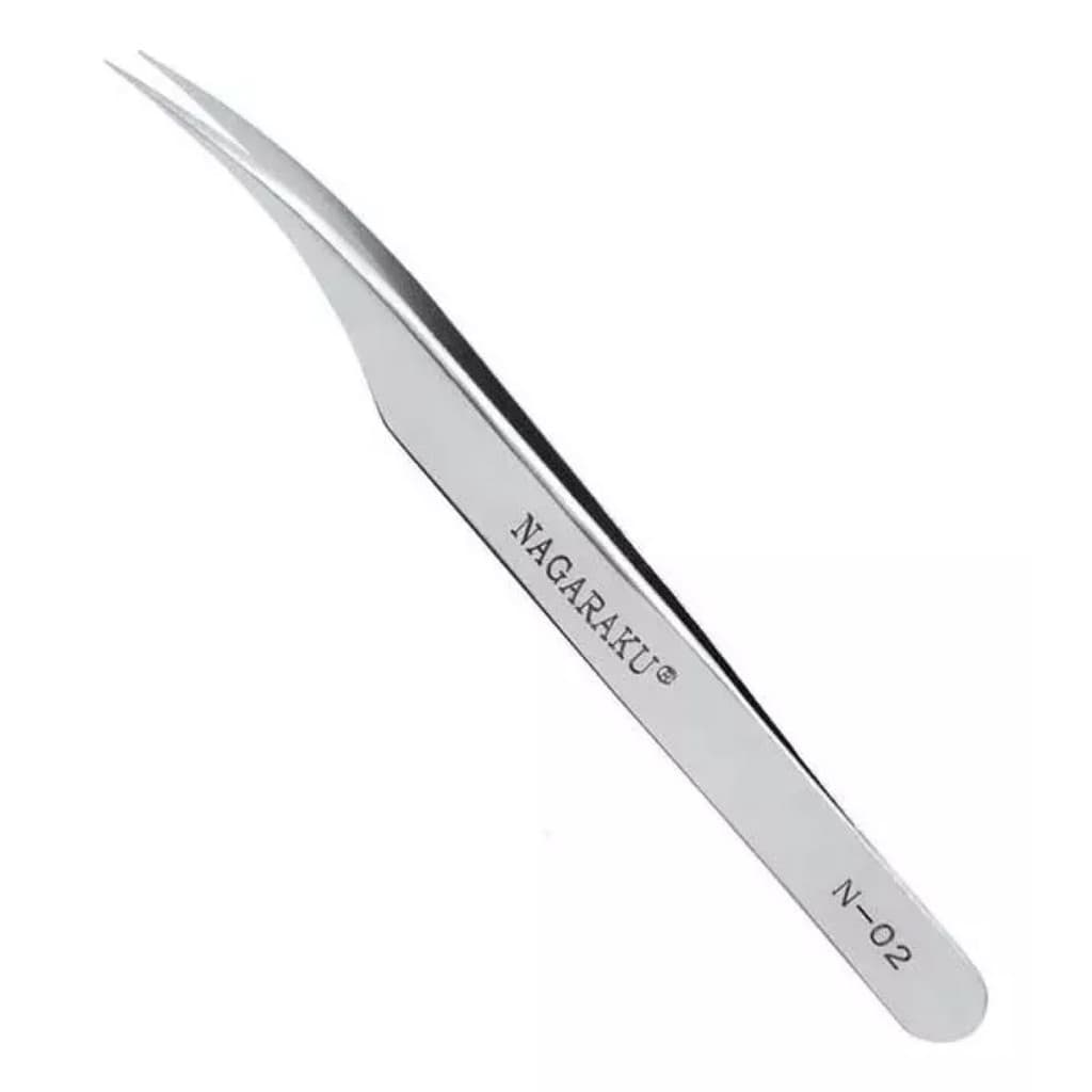Pinça Nagaraku N-02 Extensão de Cílios Semi Curva Isolamento