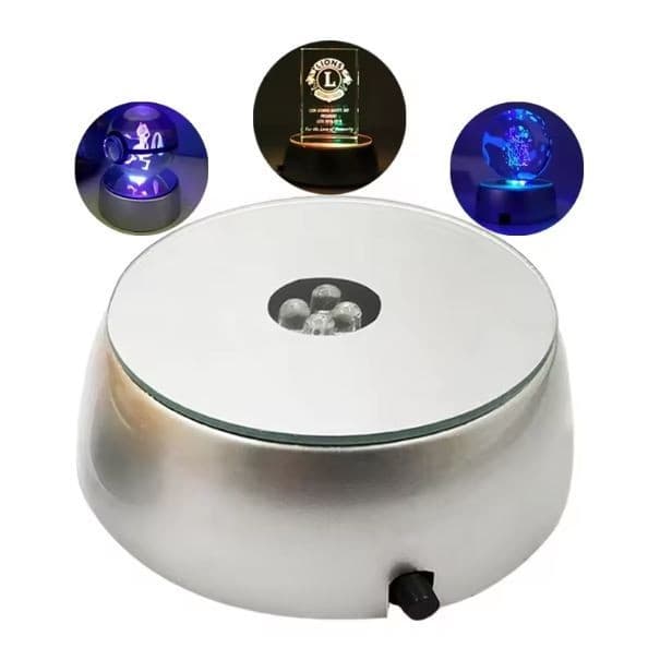 Base 4 LUZES Giratória Decorativa Led Iluminação P/ Decoração