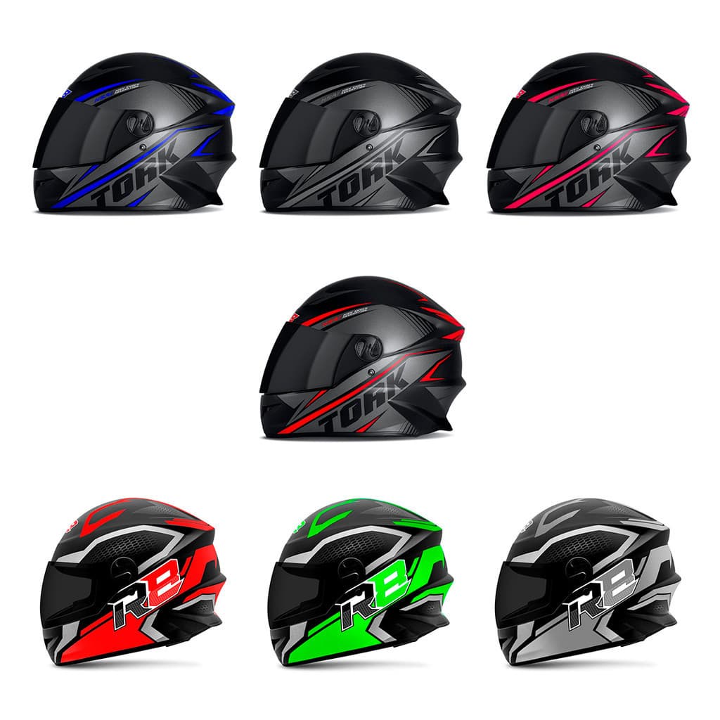 Capacete Pro Tork R8 Viseira Fumê Fechado Diversas Cores Feminino Masculino Diversos Tamanhos