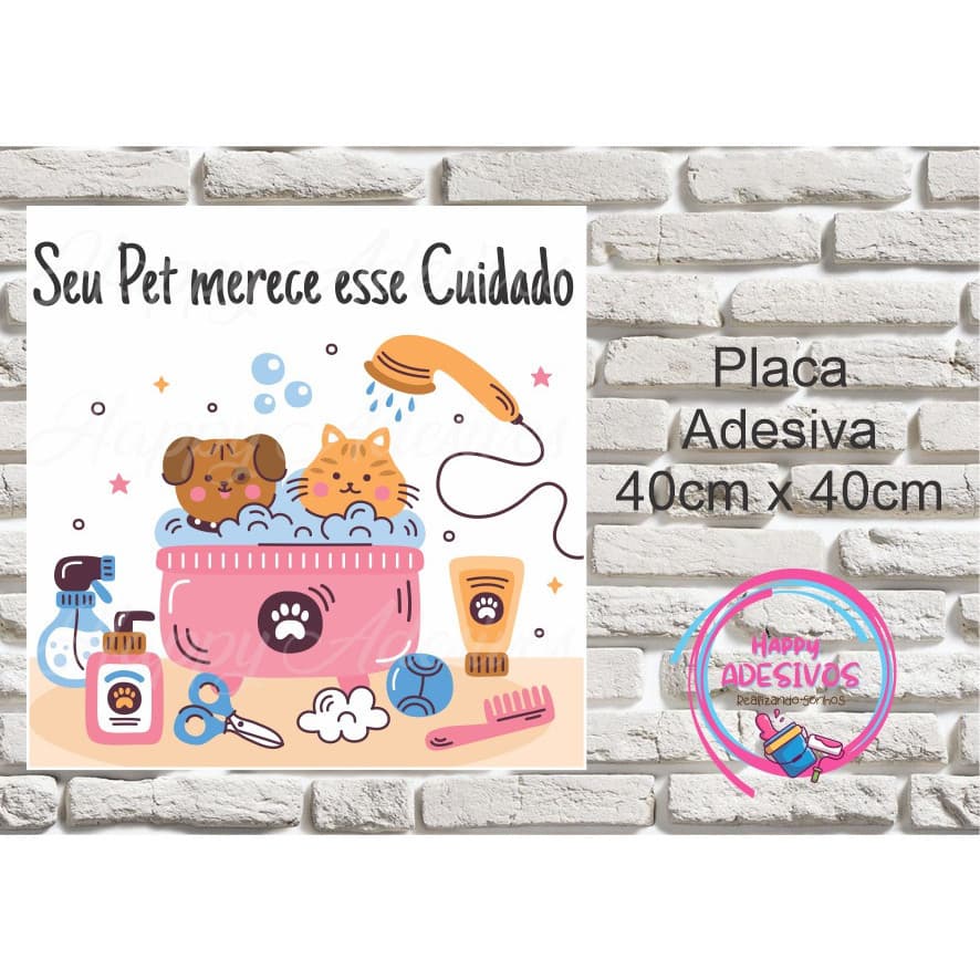 Adesivo Decorativo Pet Shop Veterinário Banho e Tosa Cachorro Cão Gato Animais Vitrine Vidro Placa
