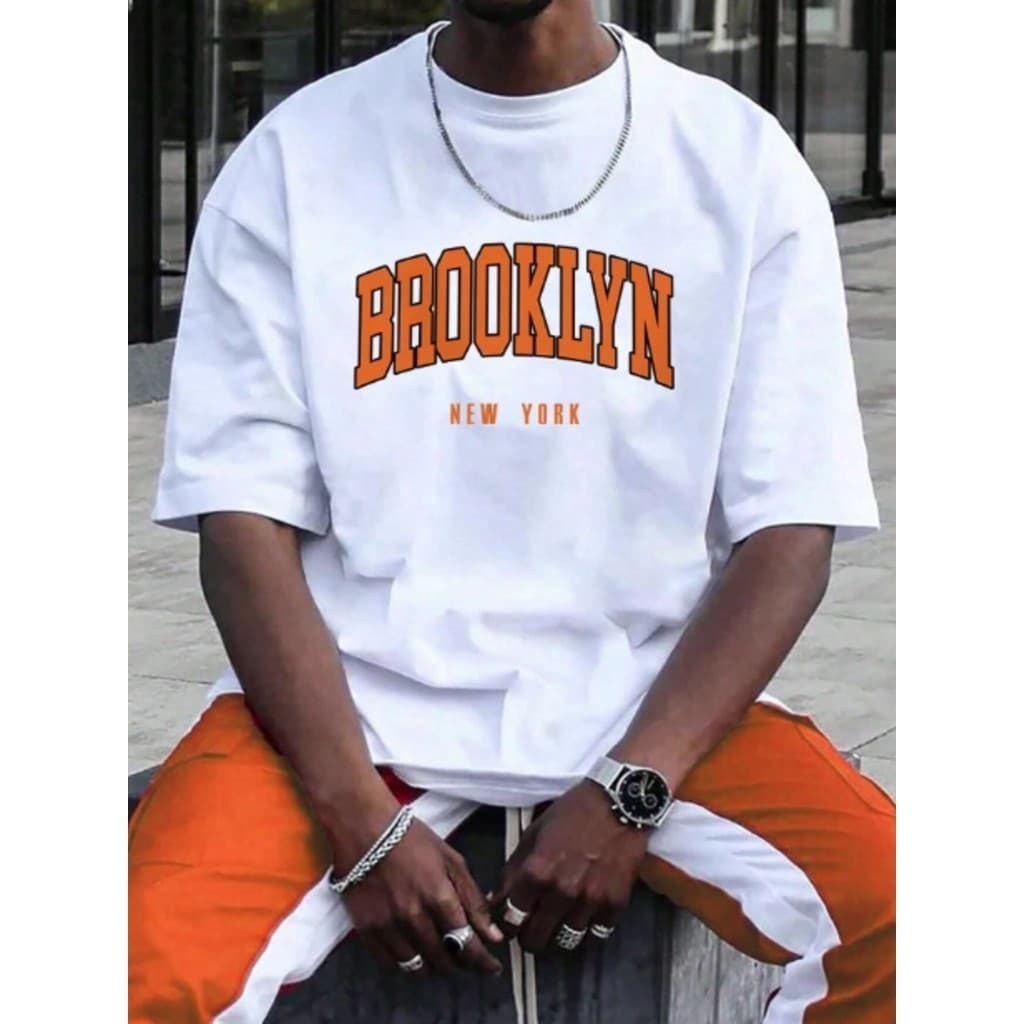 Camiseta Masculina Streetwear brooklyn new york T-shirt Camisa algodão premium