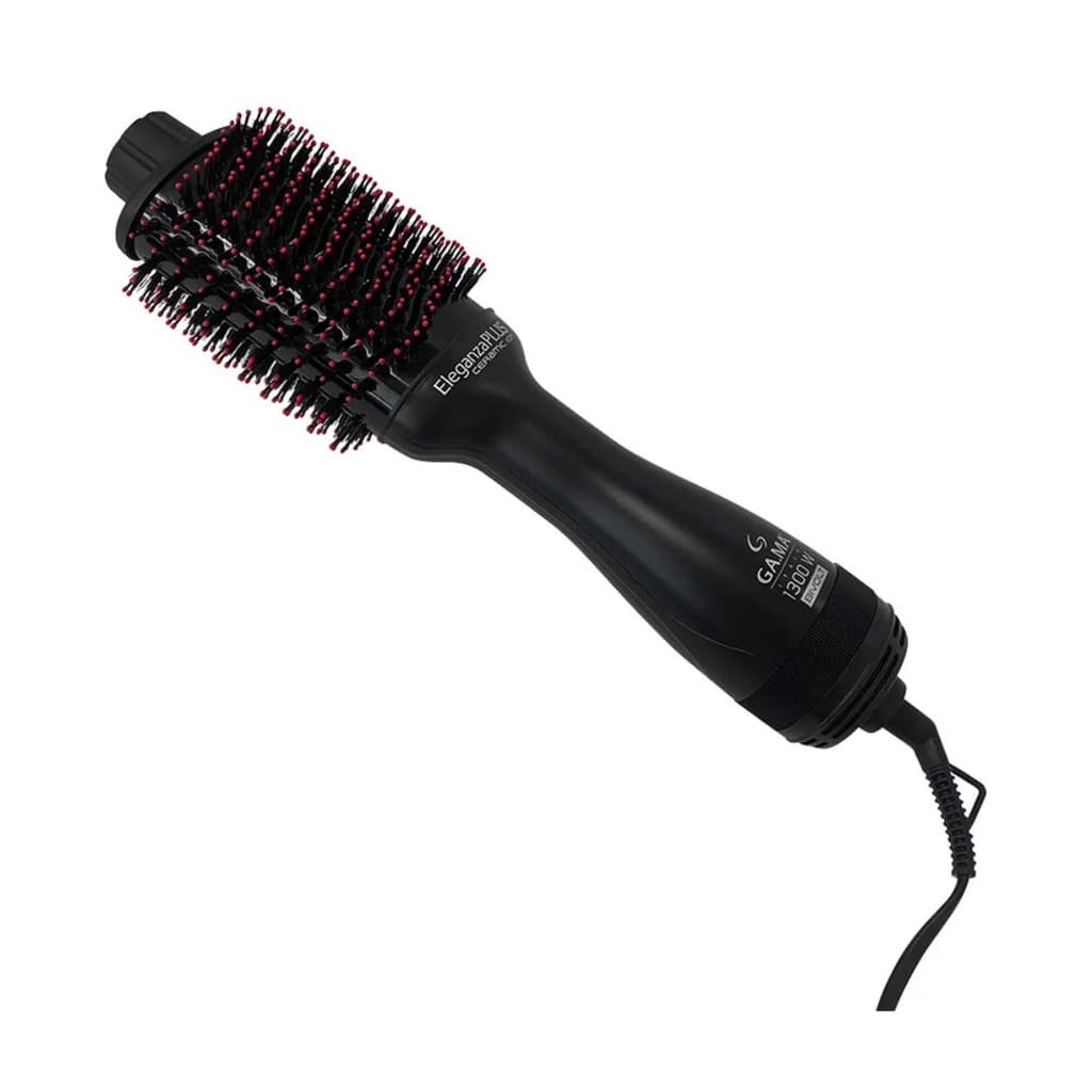 Escova Secadora Gama Eleganza Plus 1.300W Bivolt 3 Temperaturas Cerdas Duplas Cabelo Liso Brilho Antifrizz