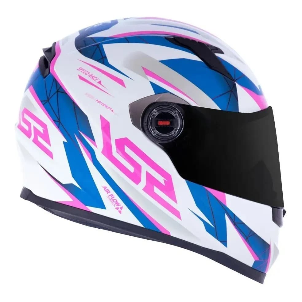 Capacete LS2 FF358 Draze White Blue Pink