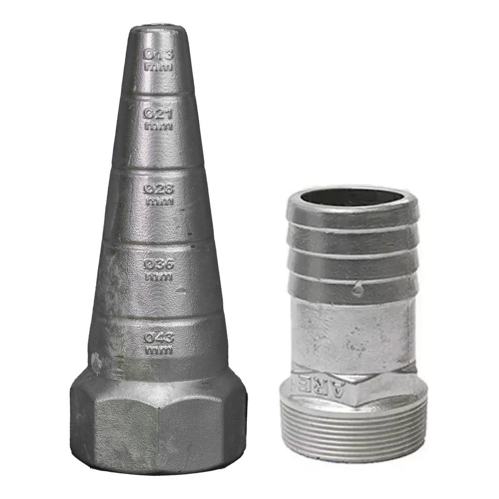 Kit Esguicho Aspersor Alumínio C/ Espigão P/ Mangueira 2 Pol