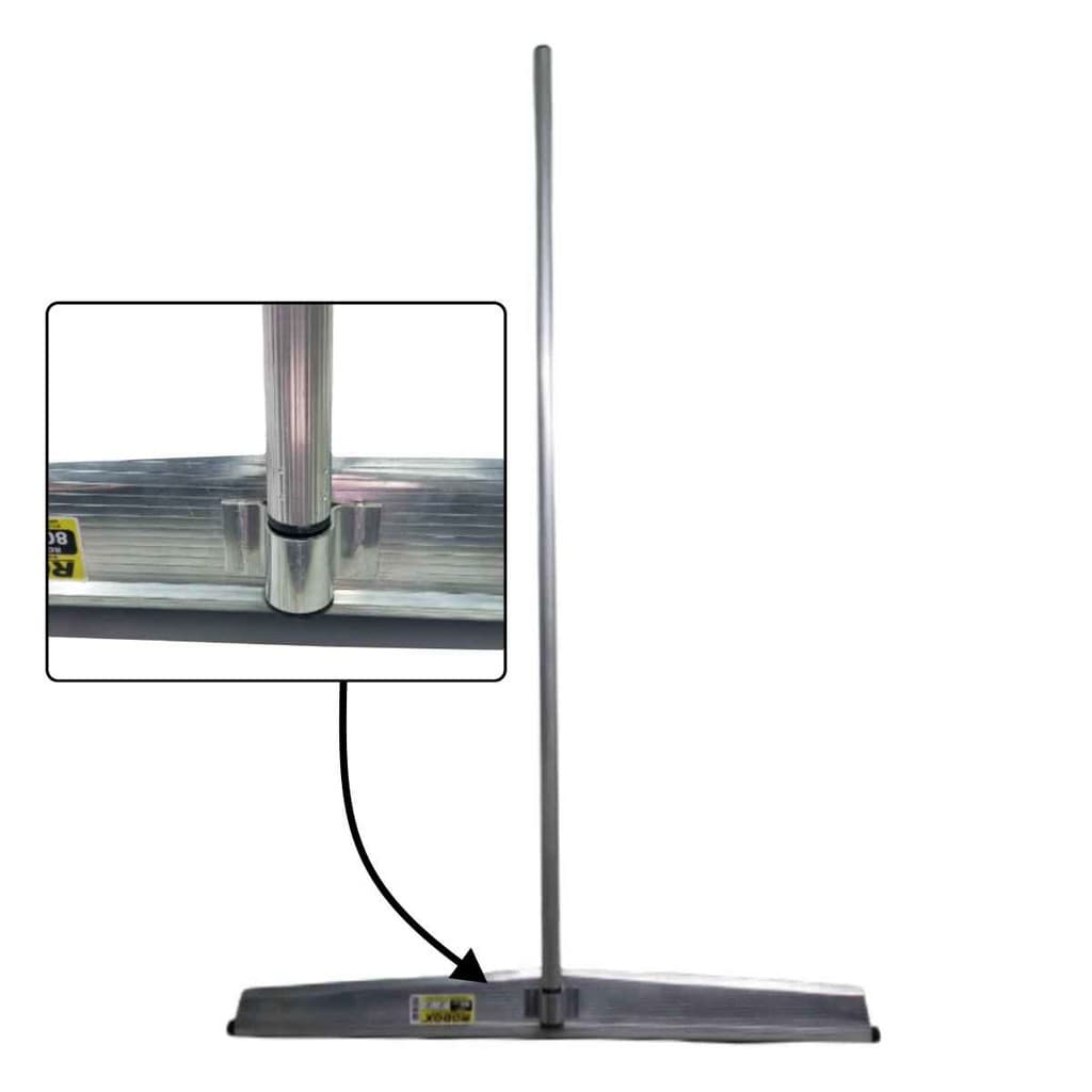 Rodo De Aluminio Eva Duplo Resistente 80cm Grande Com Cabo Em Alumínio De 1,5m Com Rosca