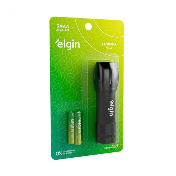 Lanterna de Bolso Mini 9 Leds com 3 pilhas ELGIN
