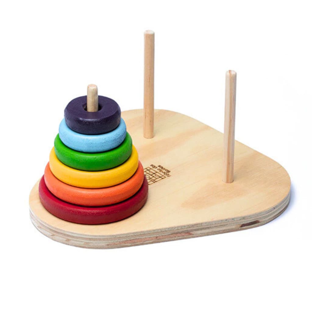 Torre Hanoi Brinquedo Montessori Educativo Autismo Premium