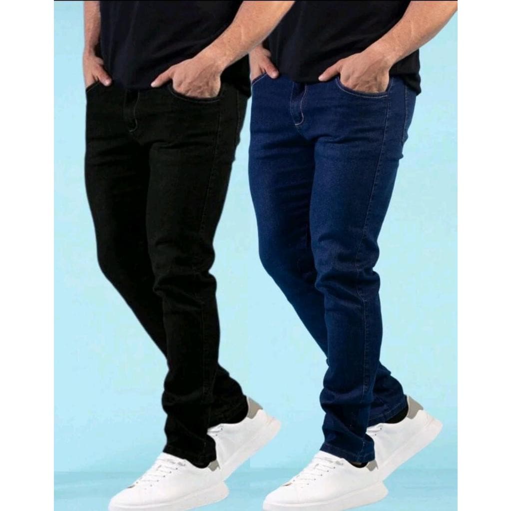 kit 2 calças jeans masculina tradicional para trabalho direto da fabrica envio imediato promoção