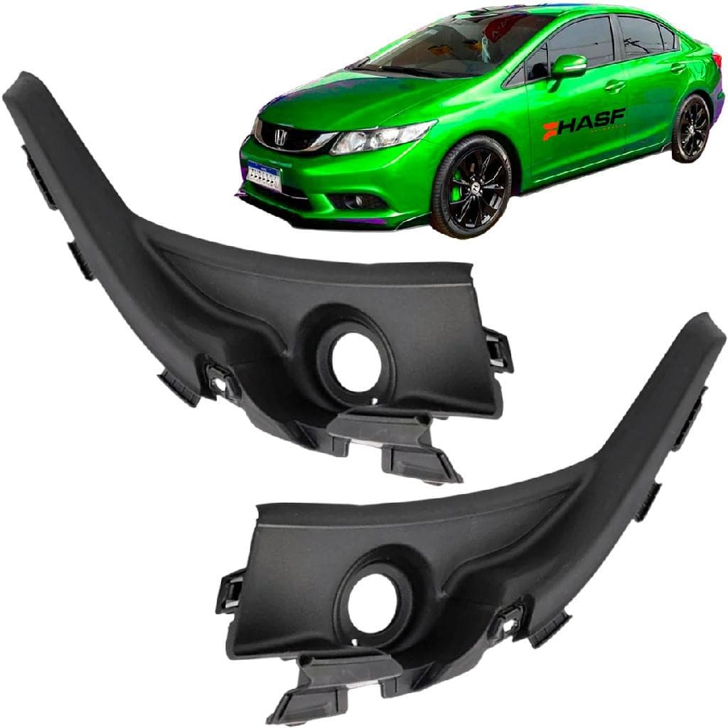 Par Acabamento Grade Churrasqueira Honda Civic G9 2012/2016
